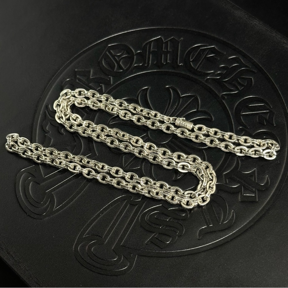 Chrome Hearts Silver Paper Chain Necklace